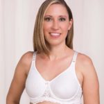 Trulife Mastectomy Bra Amelia Seamless Lace Accent Softcup Mastectomy Bra White style 4028